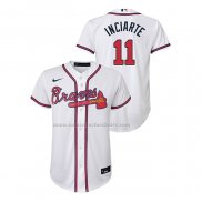 Camiseta Beisbol Nino Atlanta Braves Ender Inciarte Replica Primera Blanco