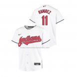 Camiseta Beisbol Nino Cleveland Guardians Jose Ramirez Replica Primera Blanco