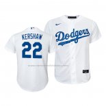 Camiseta Beisbol Nino Los Angeles Dodgers Clayton Kershaw Replica Primera 2020 Blanco
