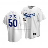 Camiseta Beisbol Nino Los Angeles Dodgers Mookie Betts Primera Replica 2020 Blanco