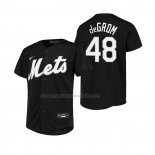 Camiseta Beisbol Nino New York Mets Jacob Degrom Replica Negro
