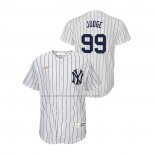Camiseta Beisbol Nino New York Yankees Aaron Judge Cooperstown Collection Primera Blanco