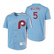 Camiseta Beisbol Nino Philadelphia Phillies Nick Williams Cooperstown Collection Road Azul