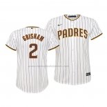 Camiseta Beisbol Nino San Diego Padres Trent Grisham Replica Primera Blanco