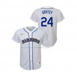 Camiseta Beisbol Nino Seattle Mariners Ken Griffey Jr. Cooperstown Collection Primera Blanco