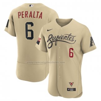 Camiseta Beisbol Hombre Arizona Diamondbacks David Peralta 2021 City Connect Autentico Oro