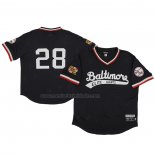 Camiseta Beisbol Hombre Baltimore Elite Giants 28 Rings & Crwns Mesh Replica V-Neck Negro