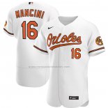 Camiseta Beisbol Hombre Baltimore Orioles Trey Mancini Primera Autentico Blanco