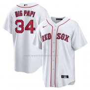 Camiseta Beisbol Hombre Boston Red Sox Big Papi Replica Blanco