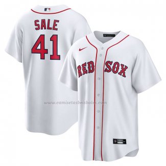 Camiseta Beisbol Hombre Boston Red Sox Chris Sale Primera Replica Blanco