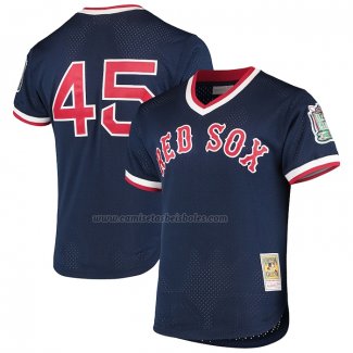 Camiseta Beisbol Hombre Boston Red Sox Pedro Martinez Mitchell & Ness 1999 Cooperstown Collection Mesh Batting Practice Azul