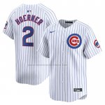 Camiseta Beisbol Hombre Chicago Cubs Nico Hoerner Primera Limited Blanco