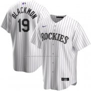 Camiseta Beisbol Hombre Colorado Rockies Charlie Blackmon Primera Replica Blanco