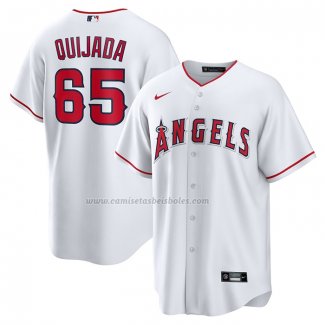 Camiseta Beisbol Hombre Los Angeles Angels Jose Quijada Primera Replica Blanco