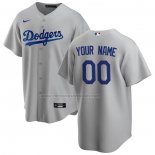 Camiseta Beisbol Hombre Los Angeles Dodgers Alterno Replica Personalizada Gris