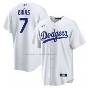 Camiseta Beisbol Hombre Los Angeles Dodgers Julio Urias Replica Blanco