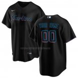 Camiseta Beisbol Hombre Miami Marlins Alterno Replica Personalizada Negro