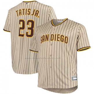 Camiseta Beisbol Hombre San Diego Padres Fernando Tatis Jr. Sand Big & Tall Replica Marron