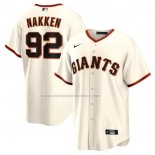 Camiseta Beisbol Hombre San Francisco Giants Alyssa Nakken Primera Replica Crema