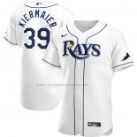 Camiseta Beisbol Hombre Tampa Bay Rays Kevin Kiermaier Primera Autentico Blanco