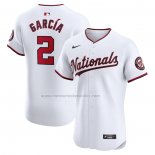 Camiseta Beisbol Hombre Washington Nationals Luis Garcia Primera Elite Blanco