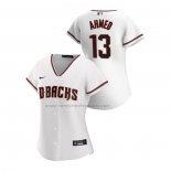 Camiseta Beisbol Mujer Arizona Diamondbacks Nick Ahmed Replica Primera 2020 Blanco