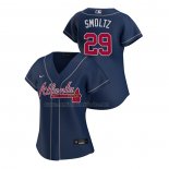 Camiseta Beisbol Mujer Atlanta Braves John Smoltz Replica Alterno 2020 Azul