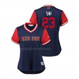 Camiseta Beisbol Mujer Boston Red Sox Blake Swihart 2018 LLWS Players Weekend Swi Azul