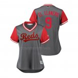 Camiseta Beisbol Mujer Cincinnati Reds Jose Peraza 2018 LLWS Players Weekend El Llanero Gris