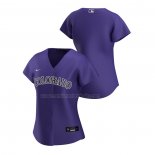 Camiseta Beisbol Mujer Colorado Rockies Replica Alterno 2020 Violeta
