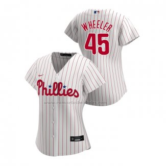 Camiseta Beisbol Mujer Philadelphia Phillies Zack Wheeler Replica Primera 2020 Blanco