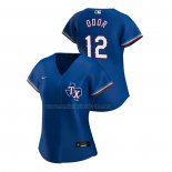 Camiseta Beisbol Mujer Texas Rangers Rougned Odor Replica Alterno 2020 Azul