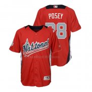 Camiseta Beisbol Nino All Star 2018 Buster Posey Primera Run Derby National League Rojo