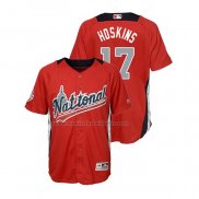 Camiseta Beisbol Nino All Star 2018 Rhys Hoskins Primera Run Derby National League Rojo