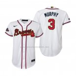 Camiseta Beisbol Nino Atlanta Braves Dale Murphy 2022 Gold Program Replica Blanco