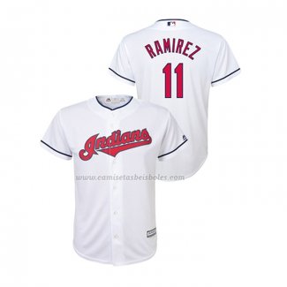 Camiseta Beisbol Nino Cleveland Guardians Jose Ramirez Cool Base Primera Blanco