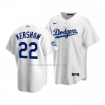 Camiseta Beisbol Nino Los Angeles Dodgers Clayton Kershaw Primera Replica 2020 Blanco