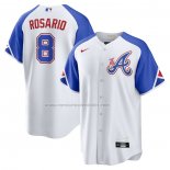 Camiseta Beisbol Hombre Atlanta Braves Eddie Rosario 2023 City Connect Replica Blanco