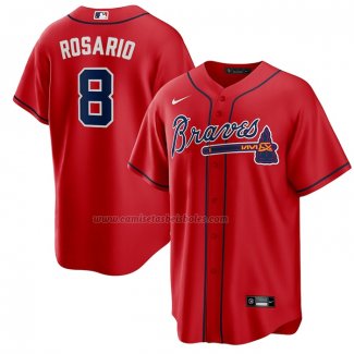 Camiseta Beisbol Hombre Atlanta Braves Eddie Rosario Alternate Replica Rojo