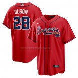 Camiseta Beisbol Hombre Atlanta Braves Matt Olson Alternate Replica Rojo