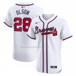 Camiseta Beisbol Hombre Atlanta Braves Matt Olson Primera Elite Blanco