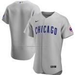 Camiseta Beisbol Hombre Chicago Cubs Road Autentico Gris
