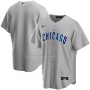 Camiseta Beisbol Hombre Chicago Cubs Road Replica Gris