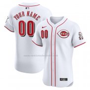 Camiseta Beisbol Hombre Cincinnati Reds Primera Elite Personalizada Blanco