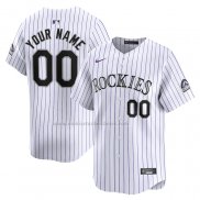 Camiseta Beisbol Hombre Colorado Rockies Primera Limited Personalizada Blanco