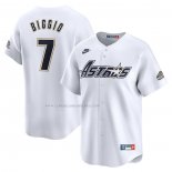 Camiseta Beisbol Hombre Houston Astros Craig Biggio Throwback Cooperstown Collection Limited Blanco