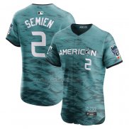 Camiseta Beisbol Hombre Marcus Semien All Star 2023 Vapor Premier Elite Verde