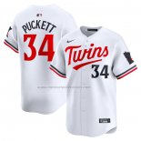 Camiseta Beisbol Hombre Minnesota Twins Kirby Puckett Primera Limited Blanco