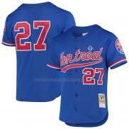 Camiseta Beisbol Hombre Montreal Expos Vladimir Guerrero Mitchell & Ness 1997 Cooperstown Collection Mesh Batting Practice Azul