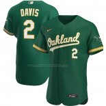 Camiseta Beisbol Hombre Oakland Athletics Khris Davis Alterno Autentico Verde